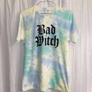 Bad witch tie dye graphic tee